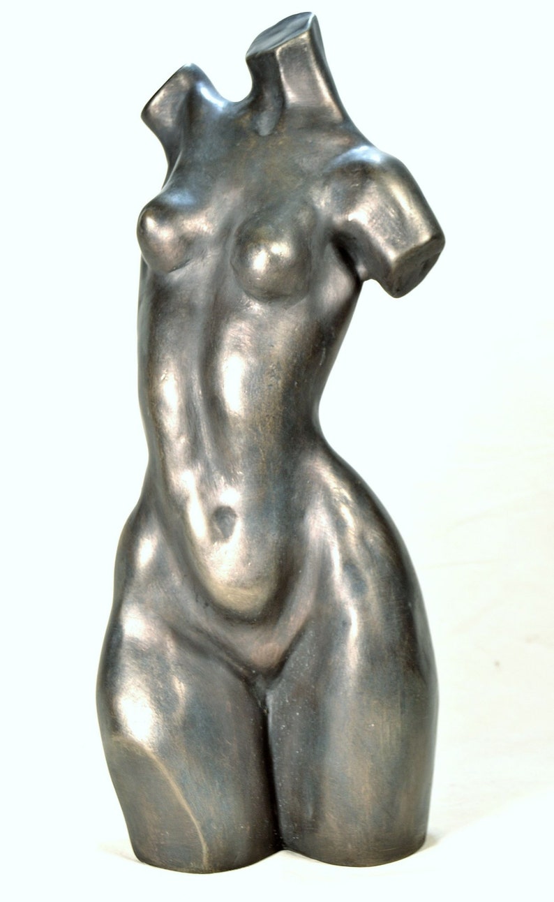 Torsofigur einer Frau, handgefertigte Skulptur , vom Bildhauer signiert Bild 1