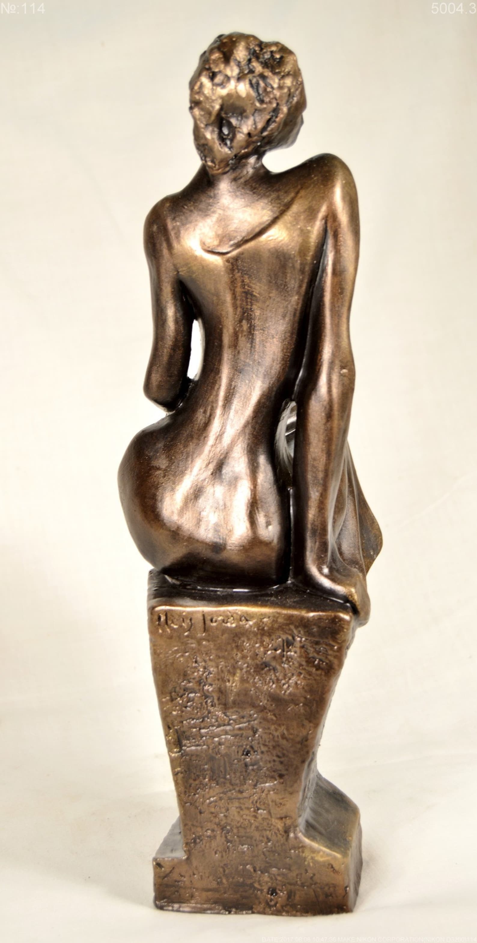Modern Art Decor Sculpture Woman Seated on a Pedestal Etsy