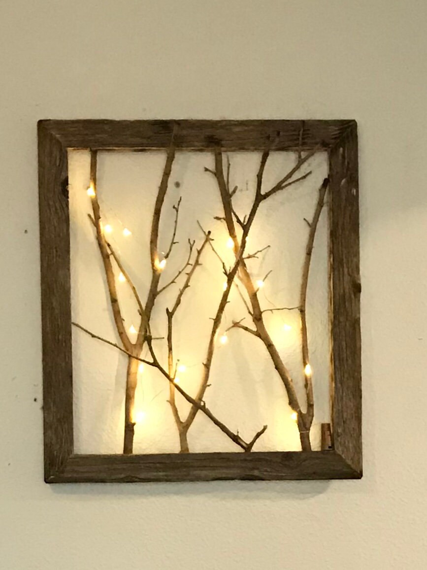Framed forest wall decor Etsy