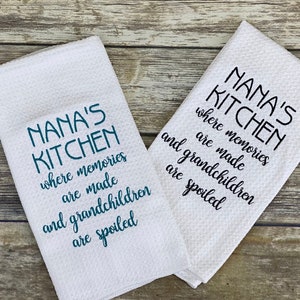 Grandma Gift, kitchen towel, Embroidered Dish Towel, Kitchen Decor, Nana Gift, custom towel, grandmother gift, mothers day gift