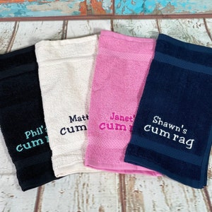 Personalized Name Vag Rag and Cum Rag Set clean up Towel Gag Gift Sperm  Bachelorette Party Jizz X-rated Gift -  Sweden