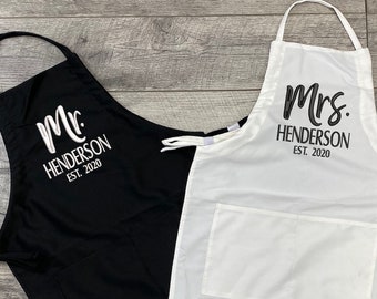 Personalized apron wedding gift- Christmas gift custom apron-personalized gift