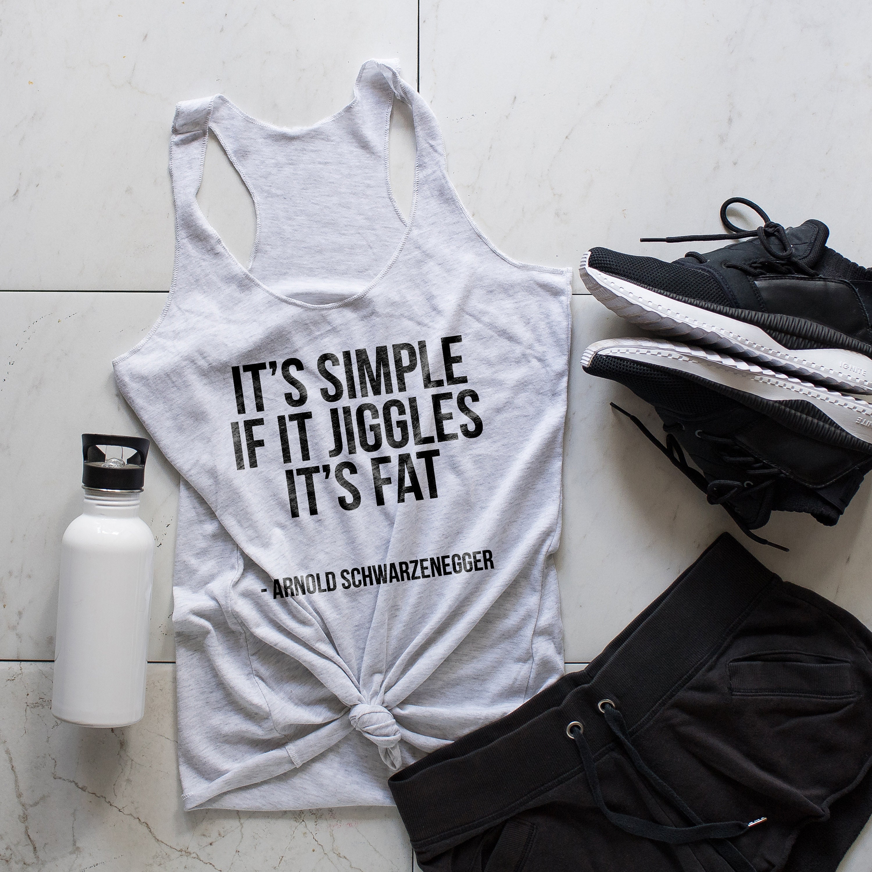 Its Simple If it jiggles its fat tank top Sweating and Etsy