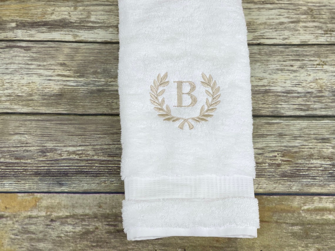 Custom Bathroom Hand Towel With Monogram / Personalized Hand Etsy