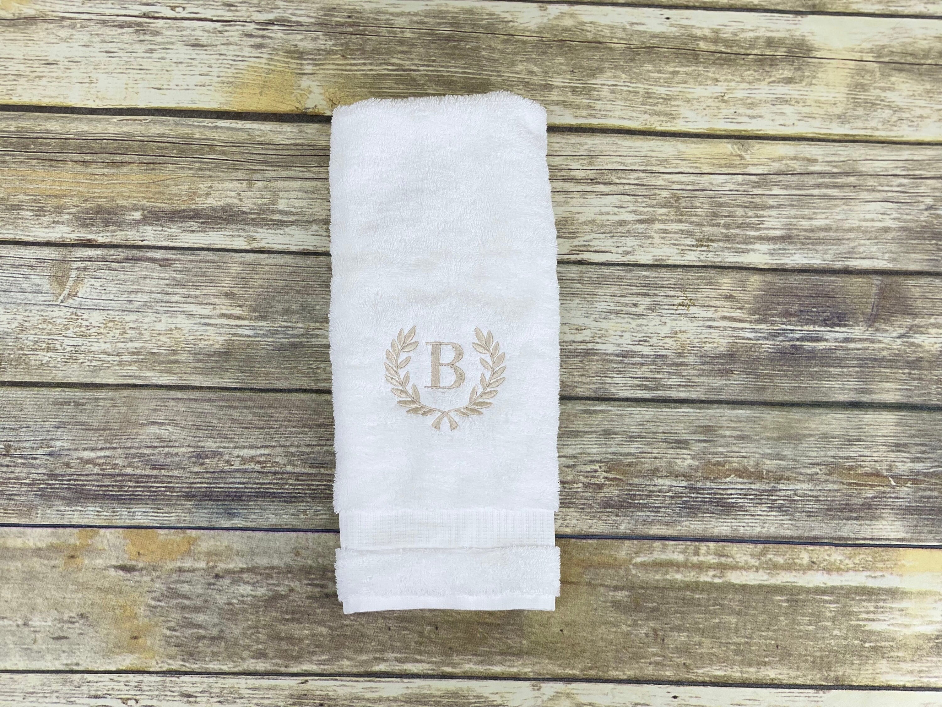 Monogram Hand Towels, Custom Towels Set with Name, Personalized Hand Towel Customized Towels Black Hand Towels 100% Cotton Size Is 13.7 * 29.5 in As
