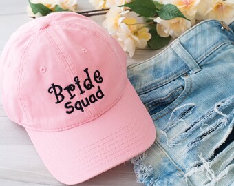 Bride Squad gifts, bachelorette gift, bridesmaid gift, bachelorette party, wedding gift, girls weekend, bride squad hats