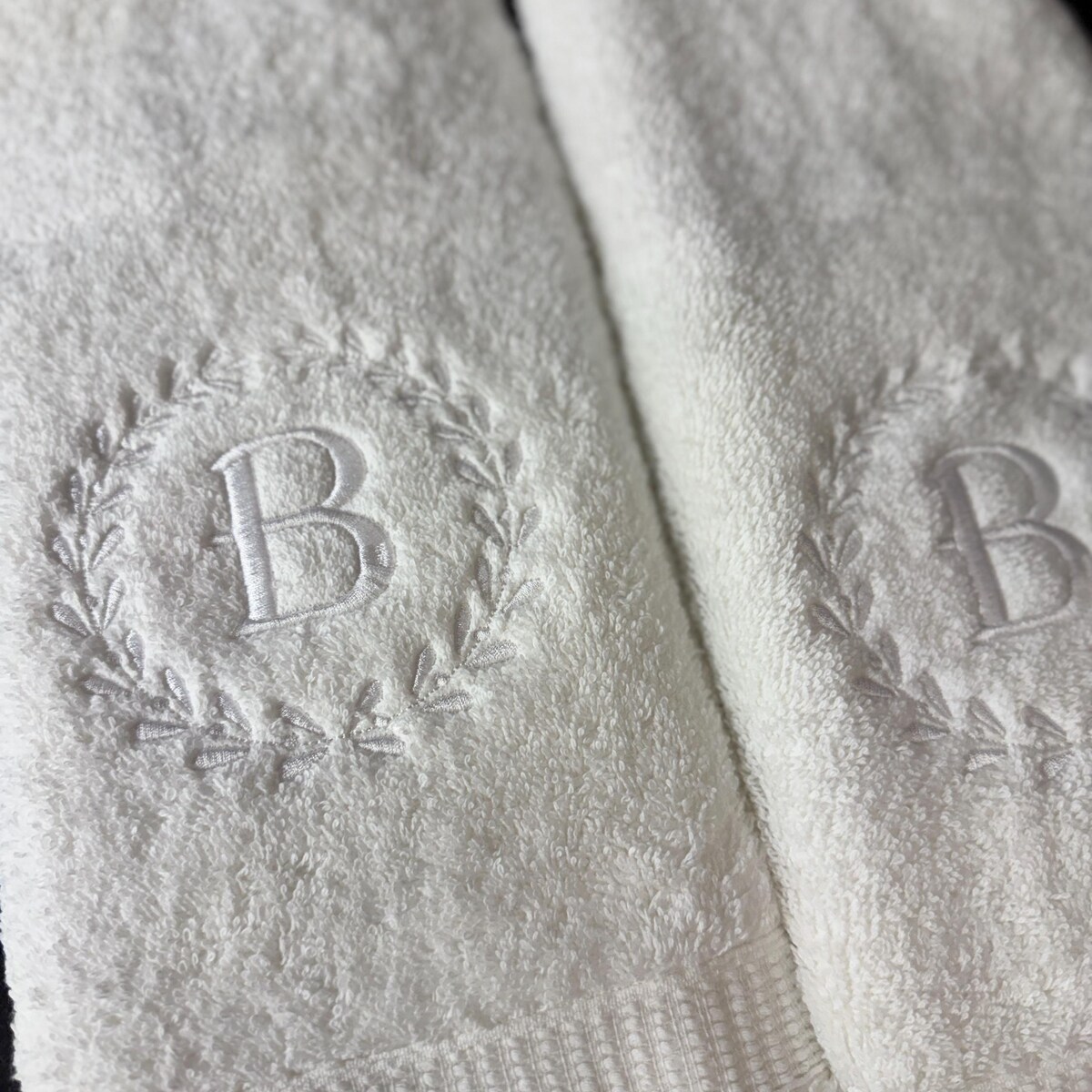 Monogrammed Turkish Cotton Hand Towel: Personalized Home Decor - Etsy