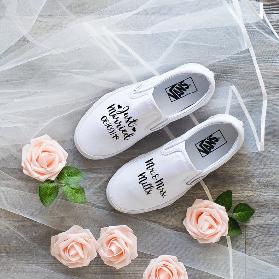 white vans wedding