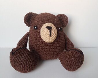 Crochet Bear Toy, Crochet Bear Doll, Stuffed Bear