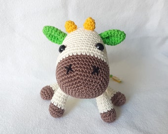 Crochet Cow Amigurumi Cow Crochet Cow Doll Crochet Cow Toy Cow Doll Baby Gift Nursery Decor Soft Cow Cuddly Cow Toy Baby Room Decor