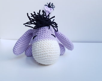 Crochet Donkey Sleeping Donkey Toy Amigurumi Donkey Doll Nursery Decoration Baby Gift