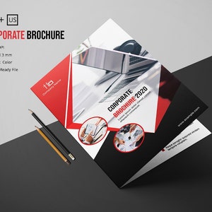 Professional Corporate Bifold Brochure Template | Business Brochure, Editable & Print-Ready | Photoshop Template | Instant Download