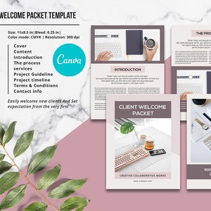 New Client Welcome Packet | Client Onboarding | Client Welcome Kit , Canva, Photoshop and MS Word Template