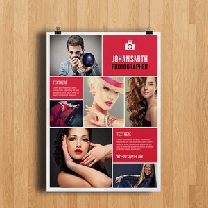 Professional Photography Flyer Template | Editable Promotional Flyer | Marketing Flyer | Photoshop and Elements Template | Instant Download