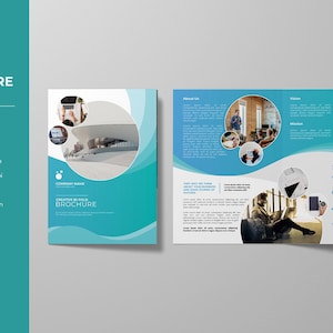 Corporate Bifold Brochure Template – Sleek & Professional Design, Business Brochure |  Illustrator Template | Instant Download