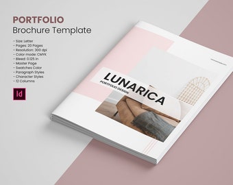 Design Portfolio Template | Multipurpose Work Portfolio Brochure | InDesign template | Instant Download