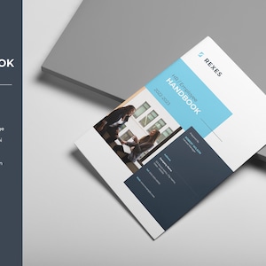 Employee Handbook Template - Comprehensive Guide for Company Policies | A4 Size Adobe Illustrator and MS Word Template, Instant download