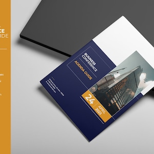 Business Conference Brochure | Conference Agenda Guide Template, Event Meeting Program |  Event Schedule , Ms Word and Indesign Template