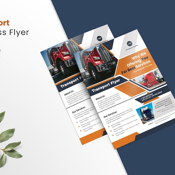 Freight Transport Agency Flyer template , Shipment Services Flyer | Moving Service Flyer |   MS Word & Photoshop  Template