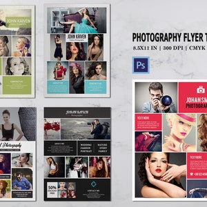 Photography Flyer Template  | 5 Photography Flyer Bundle  | Photoshop  Template | Instant Download