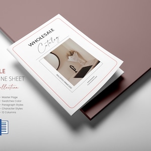 Wholesale Product Catalog Brochure, Line Sheet Template, Product  Pricing Book. Sales Sheet, | Ms Word and Indesign Template