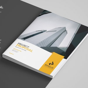 Business Proposal Template | Clean Project Proposal | Adobe Photoshop & MS Word Template - V16