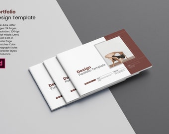 Design Portfolio Template | Graphic Designer Work Portfolio, Multipurpose Portfolio Brochure | InDesign template | Instant Download