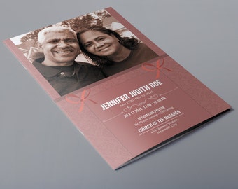 funeral program template memorial service template etsy