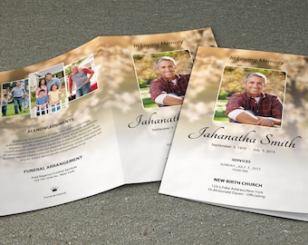 printable funeral program template memorial program etsy