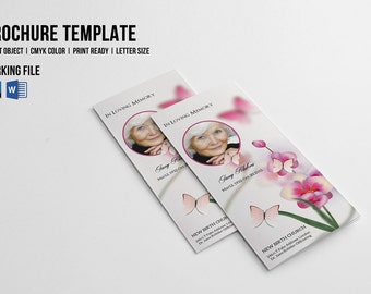 memorial program etsy memorial pamphlet template