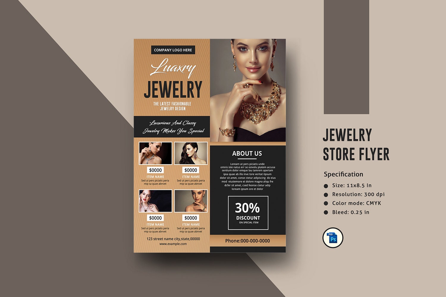 Buy Jewelry Store Flyer Template Product Promotion Flyer Online in India -  Etsy