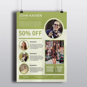 Photography Flyer Template | Marketing Template for Photographer | Photoshop and Elements Template | Instant Download