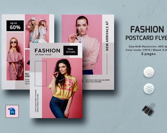 Multipurpose Postcard Flyer Template | Postcard template, Fashion Postcard | Photoshop Template | Instant Download