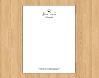 Photographer Letterhead Template | Professional Letterhead Design | Photoshop & Elements Template | Instant Download