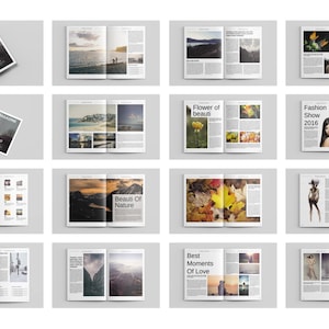 InDesign Magazine Template Multipurpose Portfolio Brochure Template Photography Magazine Instant Download image 1