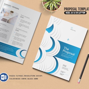 Project Proposal Template: Business Plan, Canva, MS Word, InDesign (A4 & US Letter)