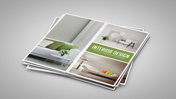 Interior Design Broschure Vorlage Druckbare Gate Fold Etsy