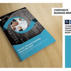 Professional Corporate Brochure Template: Customizable Business Design (Instant Download)