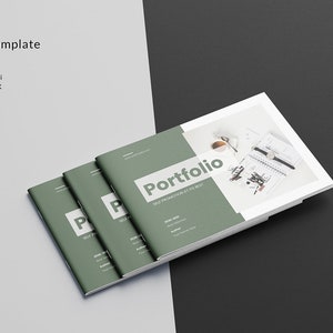 Modelo de Portfólio de Design Personalizável | Portfólio de Trabalho, Brochura de Portfólio Multiuso | Modelo InDesign | Download Instantâneo