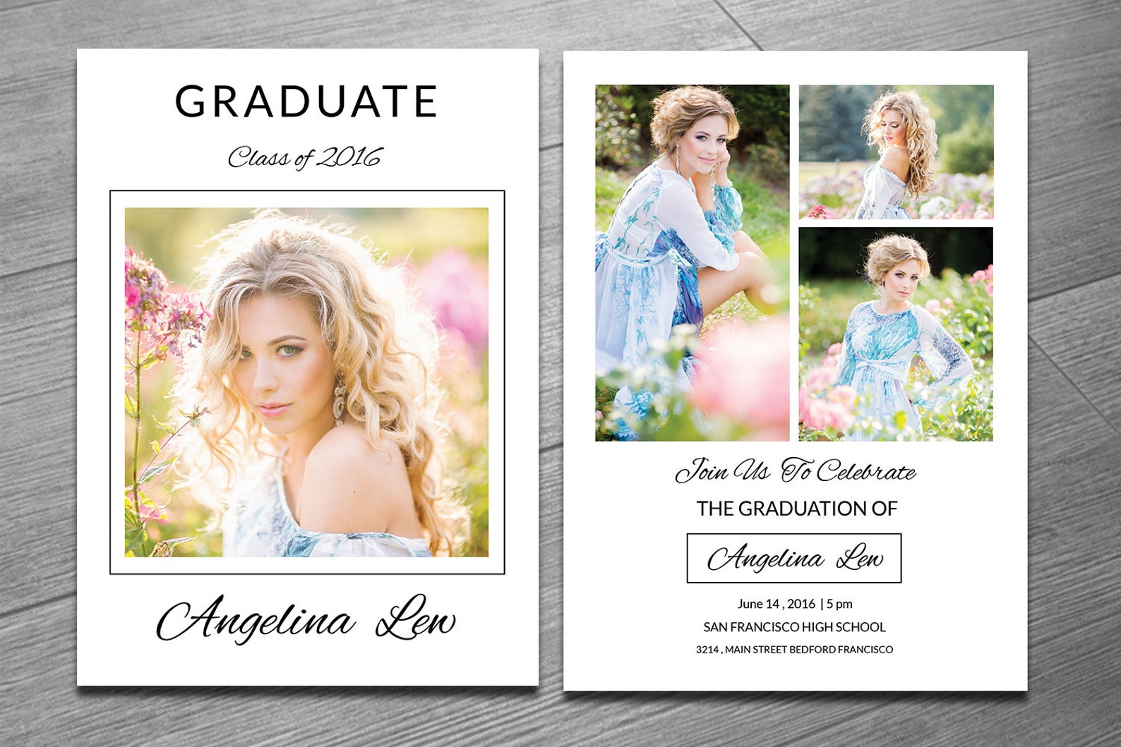 Graduation Announcement Template 3 Graduation Invitation Etsy