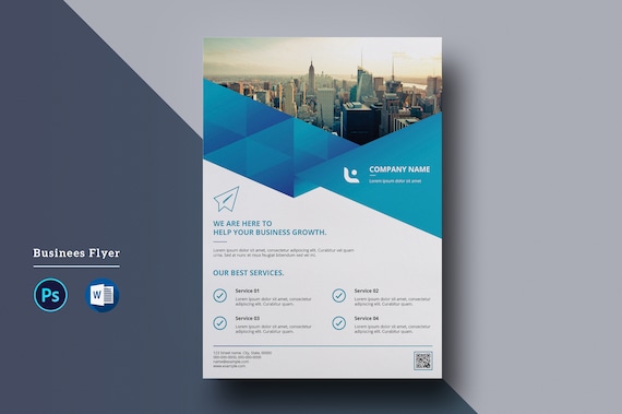 Corporate Flyer Template Business Flyer Ms Word And Etsy