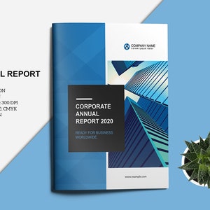 Annual Report Template  , Business Brochure,  MS Word & Photoshop Template |  20 pages |   V05