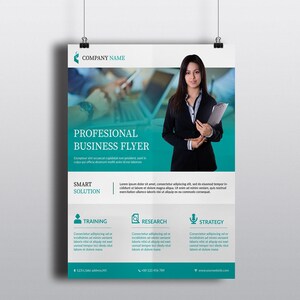 Minimal Corporate Flyer Template Creative Business Flyer Template Photoshop & Ms Word Template, Instant Download image 3