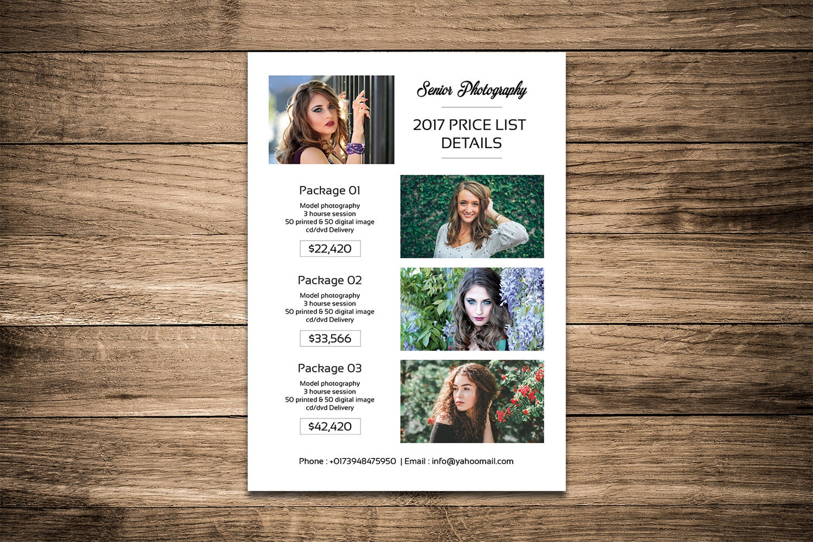 Senior Photography Price List Template Photography Pricing - Etsy
