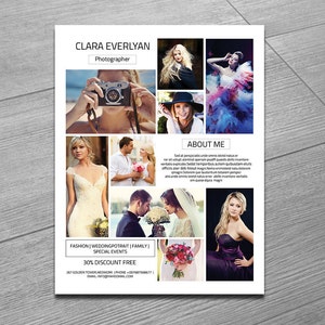 Photography Flyer Template | Marketing Template for Photography Business | Photoshop and Elements Template | Instant Download