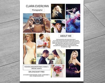 Photography Flyer Template: Marketing Business Design (Photoshop & Elements, Instant Download)
