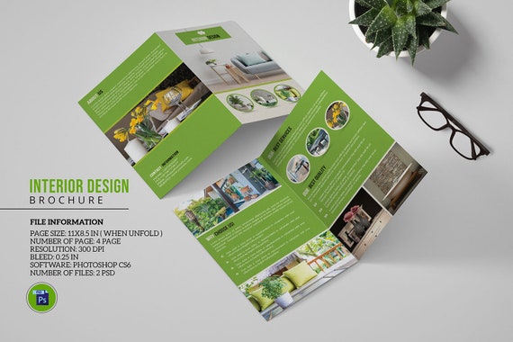 Interior Brochure Template Minimal Interior Design Bifold Brochure.