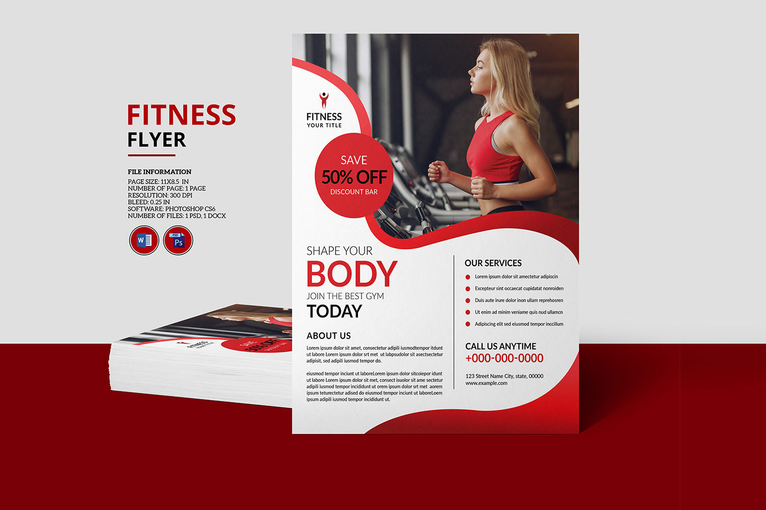 Fitness-Gym Gift Voucher Template Graphic by DesignOriel