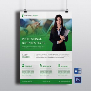 Minimal Corporate Flyer Template Creative Business Flyer Template Photoshop & Ms Word Template, Instant Download image 1