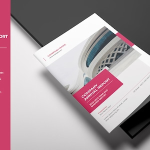 Printable Annual Report Template  , Customizable Business Report,   MS Word and Indesign Template